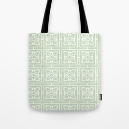Faro - Green mosaic tile watercolor  Tote Bag