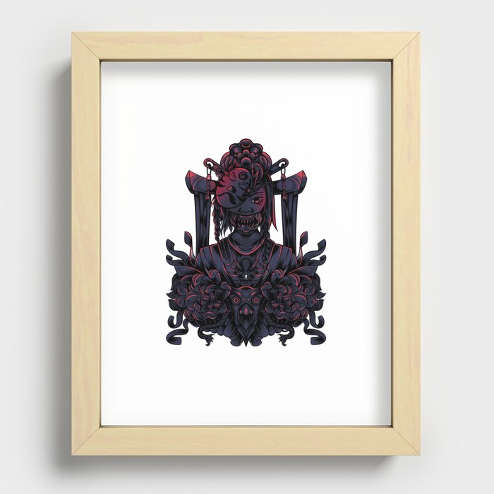 geisha ronin samurai Recessed Framed Print