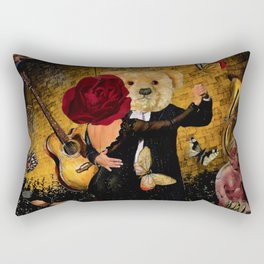 Teddy Bear Tango Dancer Rectangular Pillow