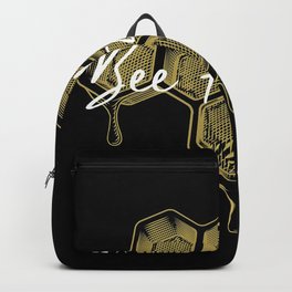 Bee Happy3445582 Backpack | Bees, Savethebees, Apiary, Beekeepers, Bee, Insects, Honey, Graphicdesign, Naturephotography, Beekeeper 