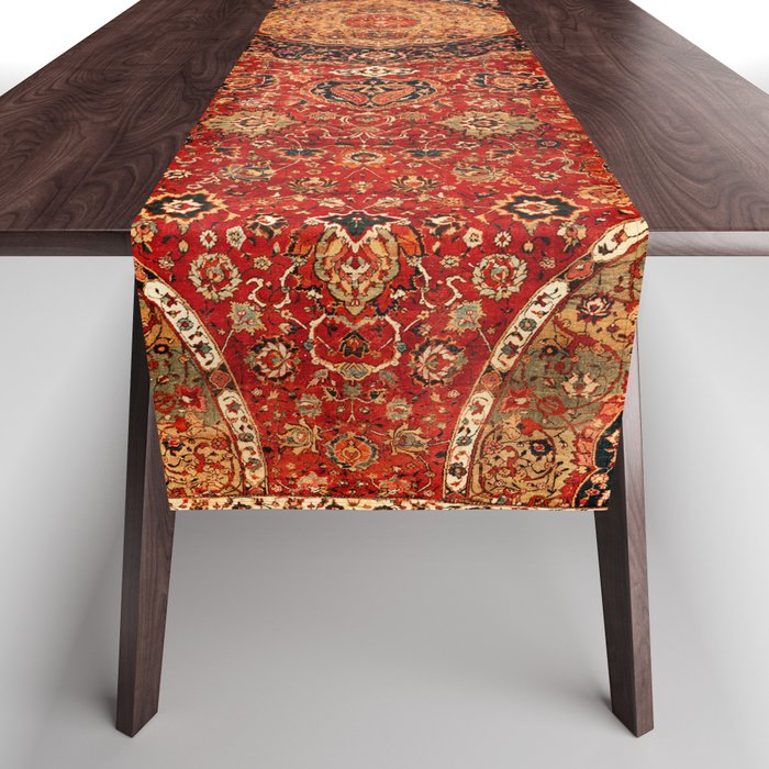 Seley 16th Century Antique Persian Carpet Print Table Runner