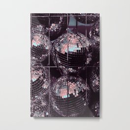 Pastel Trippy Disco Ball  Metal Print