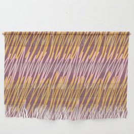 Scribbled Impatience 4A | Mauve and Yellow | Pattern Wall Hanging