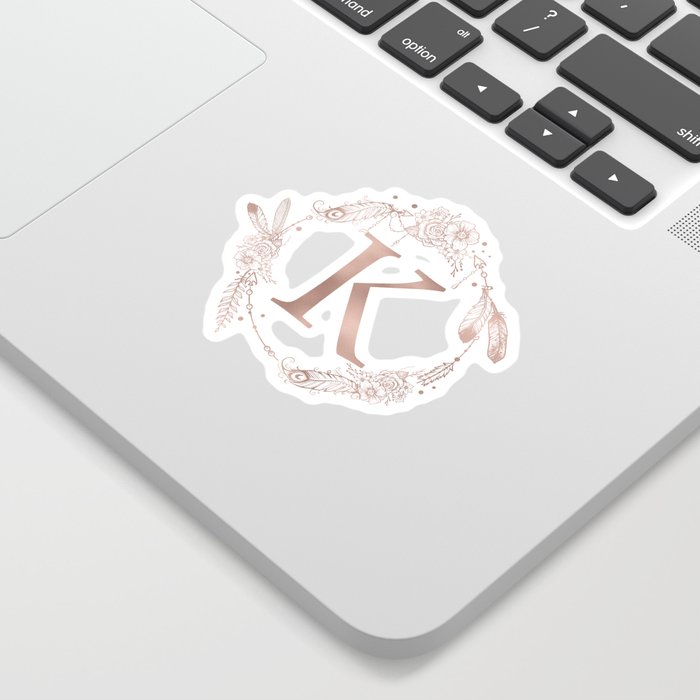 melting pastel pink K initial  Sticker for Sale by illhustration