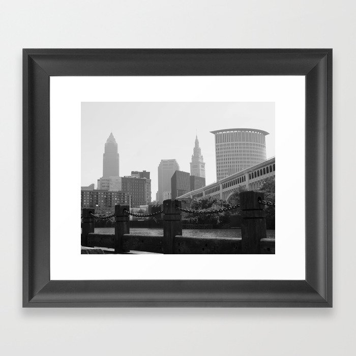 Cleveland Skyline  Framed Art Print