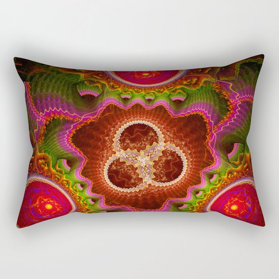 Balance and Chaos, modern fractal abstract Rectangular Pillow