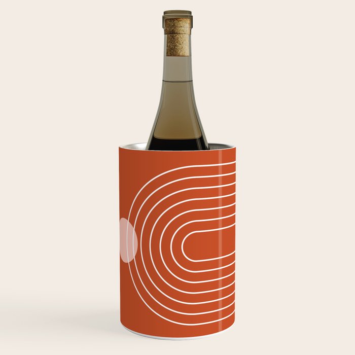 Mid Century Modern Geometric 68 (Rainbow Abstraction, in Terracotta