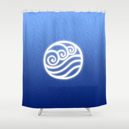 Avatar Water Bending Element Symbol Shower Curtain