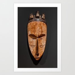 Cameroon fang ngil african wooden mask Art Print