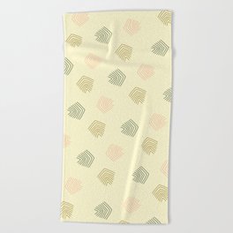 Modern Geo Palm - Art Print Beach Towel