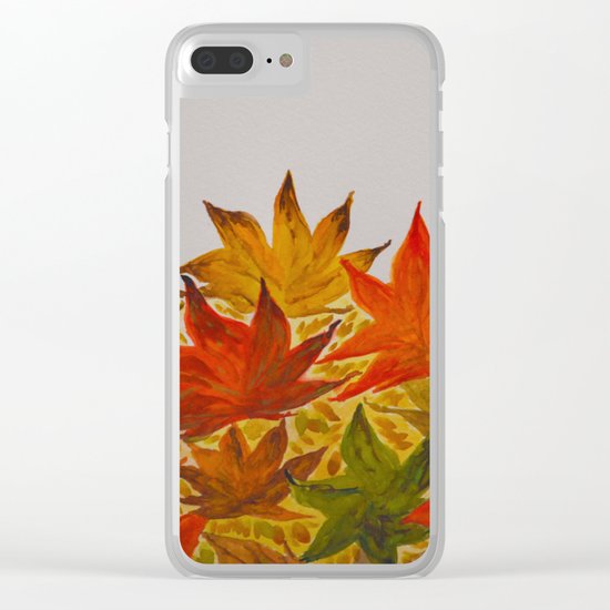 Autumn abstract watercolor 03 Clear iPhone Case