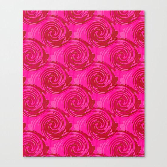 Abstract pattern in bright crimson tone. crimson . Canvas Print