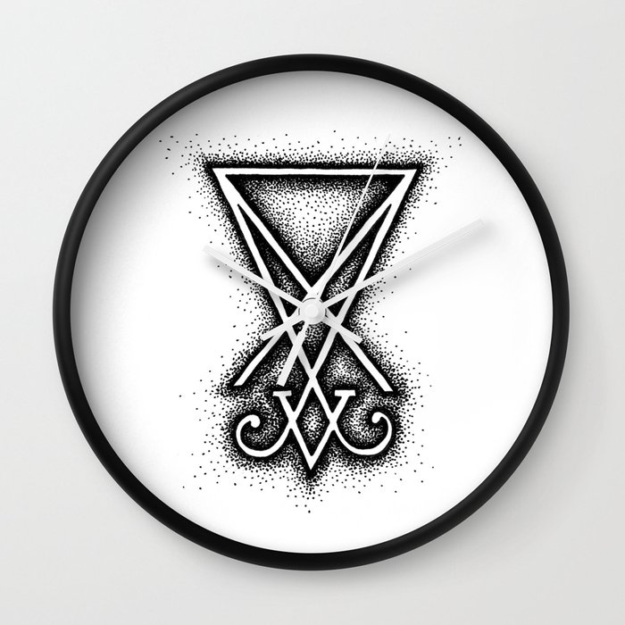 Sigil Of Lucifer Wall Clock By Herbivoreross Society6