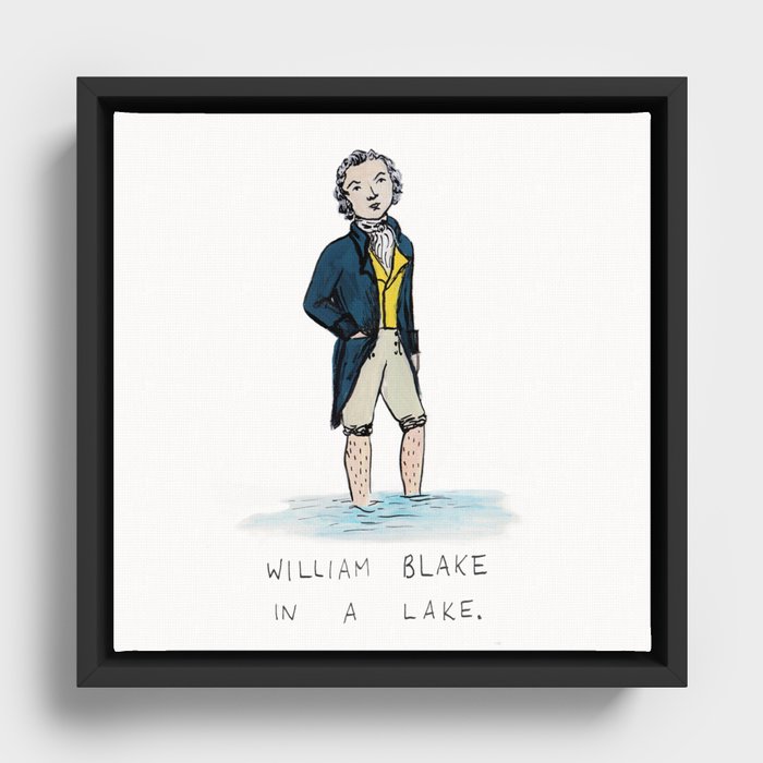 William Blake in a Lake Framed Canvas
