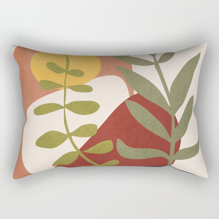 Two Abstract Branches Rectangular Pillow