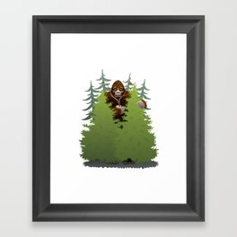 Hiding Bigfoot Framed Art Print