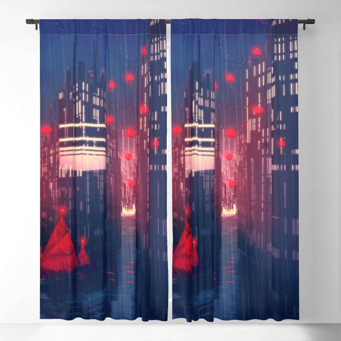Japanese Fortress On Big Rock At Oceanside Cartoon Scenery Ultra High  Definition Blackout Curtain by Art Twister