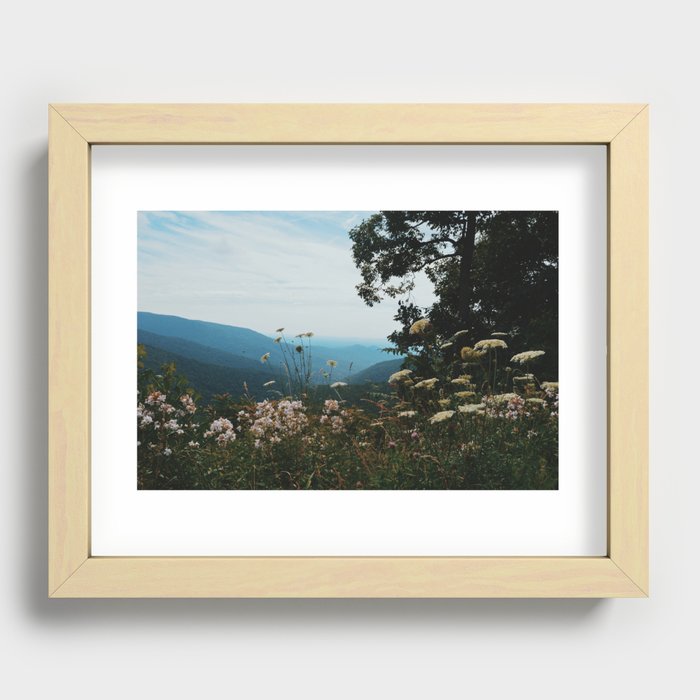 Blue ridge mountains Recessed Framed Print
