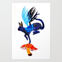 Blue Lucky Art Print