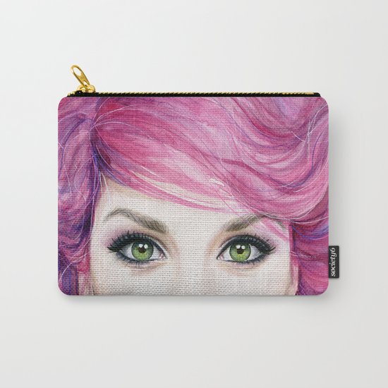Pink Hair Girl Carry-All Pouch