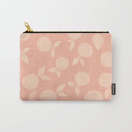 Abstract tangerine pattern - cream and coral Carry-All Pouch