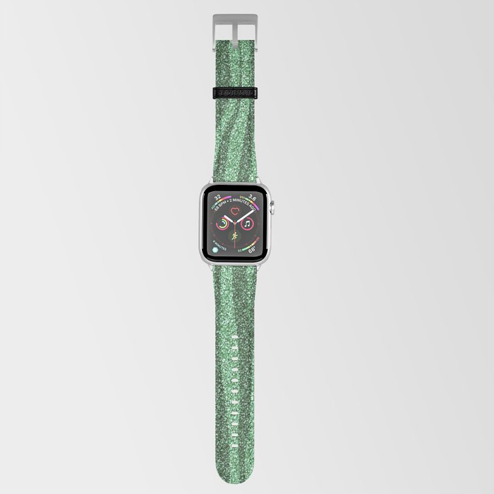 Stripes green Glitter Apple Watch Band