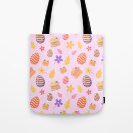 Happy Purple Easter Collection Tote Bag