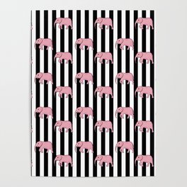 stripes and elephants Poster