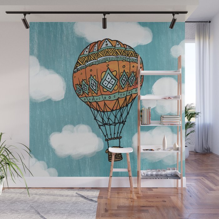 Hot Air Ballon in the Sky Wall Mural