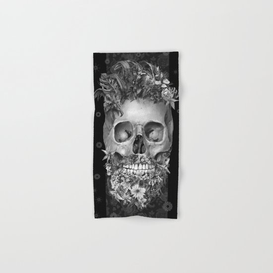 floral beard skull 3 Hand & Bath Towel