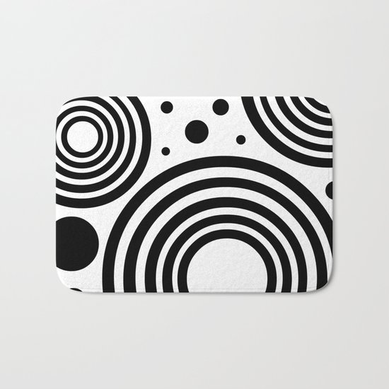 Circular | Black and White Bath Mat