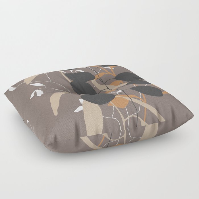 Abstract Leaf Foliage Floor Pillow