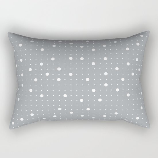 Pin Points Grey Rectangular Pillow