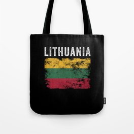 Lithuania Flag Vintage - Lithuanian Flag Tote Bag