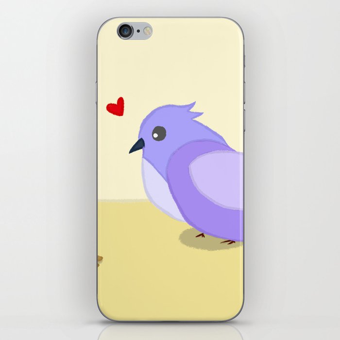 A little blue bird iPhone Skin