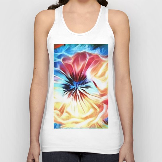 Circular Abstract Rainbow Unisex Tank Top