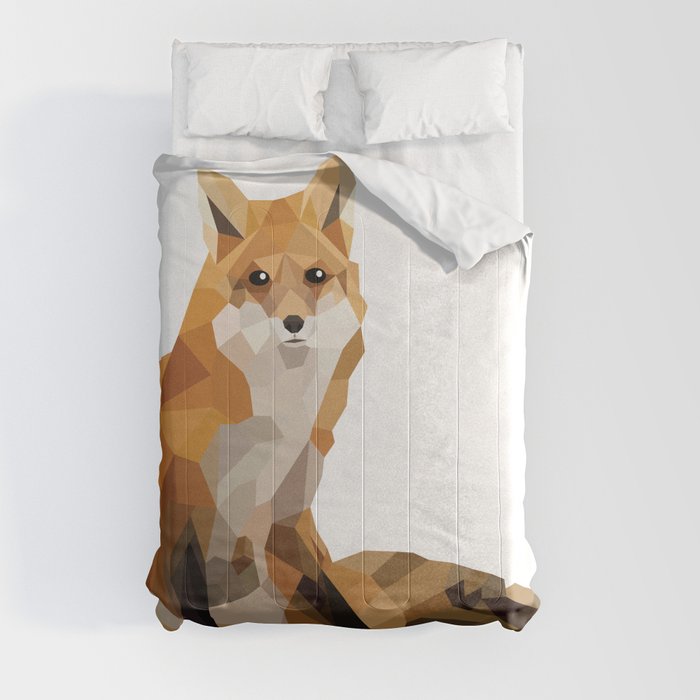 Geometric Fox Comforter