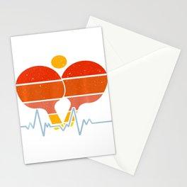 Table Tennis Ping Pong Heartbeat Stationery Card