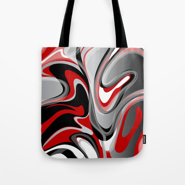 Liquify - Red, Gray, Black, White Tote Bag