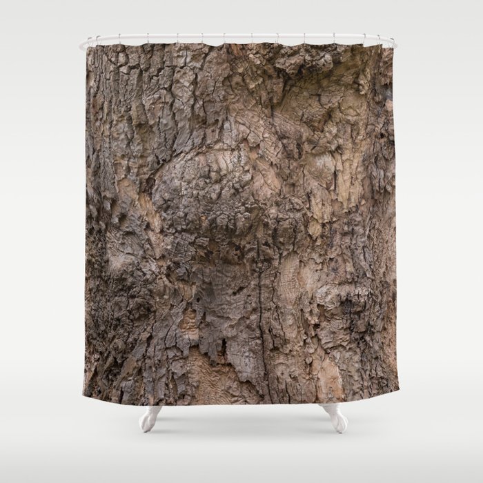 bark pattern of a tree in nature forest Shower Curtain