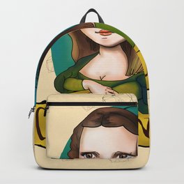 Gioconda Backpack | Davinci, Leonardo, Illustration, Monnalisa, Graphicdesign, Digital, Gioconda 