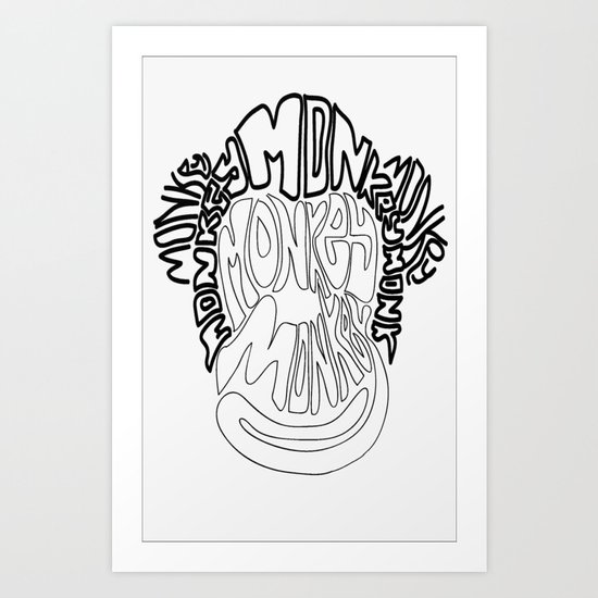 Monkey Art Print