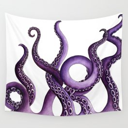 Kraken Purple Wall Tapestry