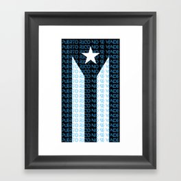 Puerto Rico Isn't For Sale (Blue) Framed Art Print