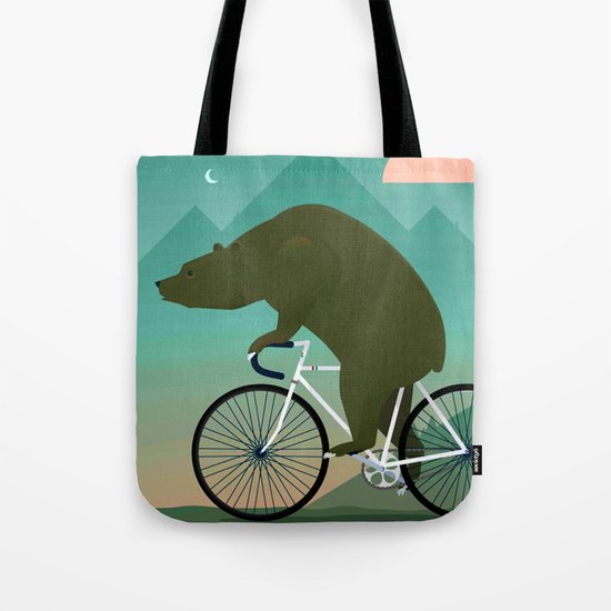 Bear Rider Tote Bag