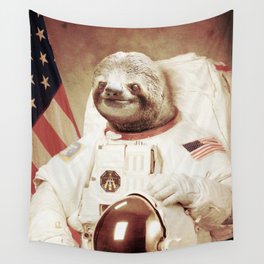 Sloth Astronaut Wall Tapestry