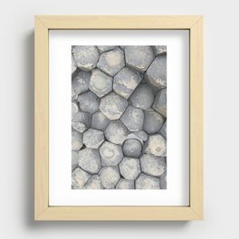 Geometric Basalt Formation Giants Causeway Recessed Framed Print