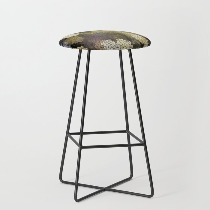 Painted Stained Glass Bar Stool