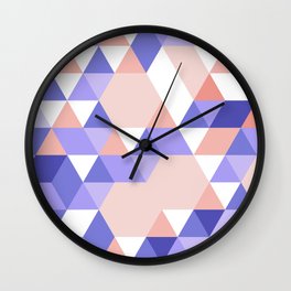 Optical Illusion in Very Peri and Peachy Wall Clock