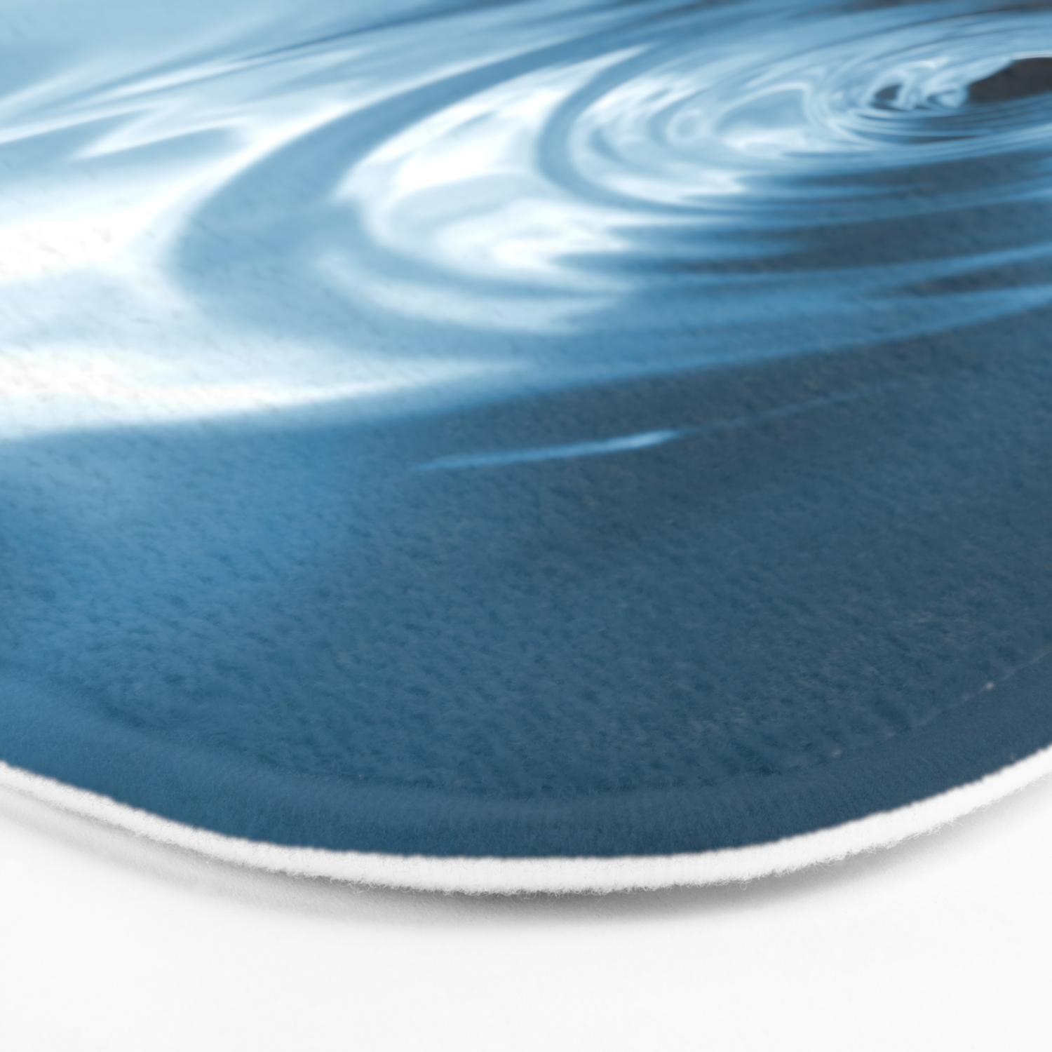 Blue Liquid Water Whirlpool Abstract Graphic Bath Mat By